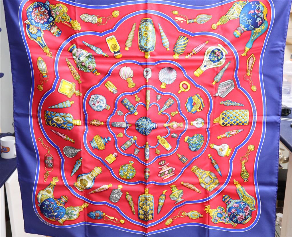 A Hermes, Paris, silk scarf, Quimporte le Flacon...Pourvu quon ait Livresse,
